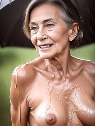 Hottest older ladies are posing almost naked on picture